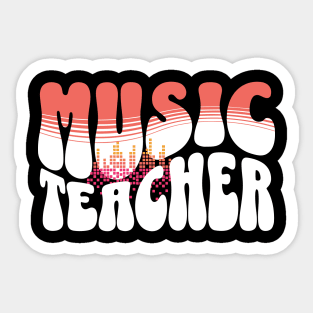 Groovy Music Teacher Sticker